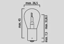 FLOSSER Glödlampor 12V 25W BA15S 10-pack bild 2 PMMEDIA:36de03e62f6c1fec