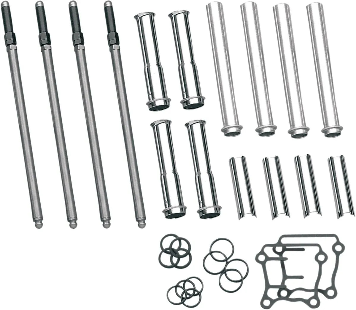 S&S CYCLE Justerbart Pushrod-kit med Kromade Höljen bild 1 PMMEDIA:ad8182e803bd7225