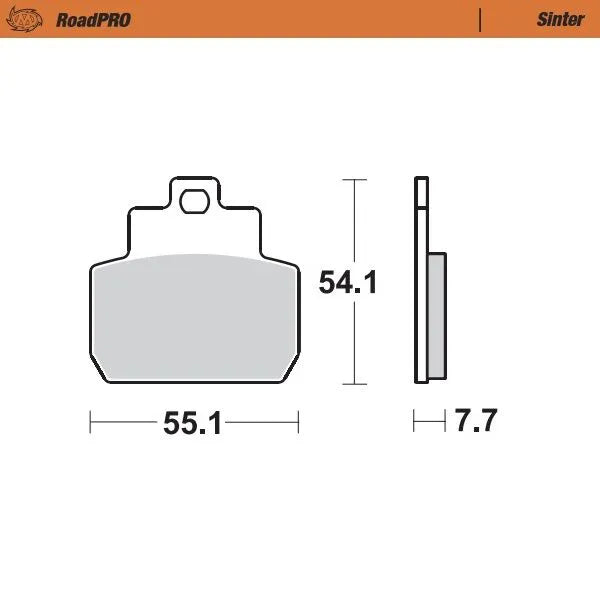 MOTO-MASTER RoadPRO Sinter Scooter Bromsbelägg bild 1 PMMEDIA:bbd502dc68e6a196