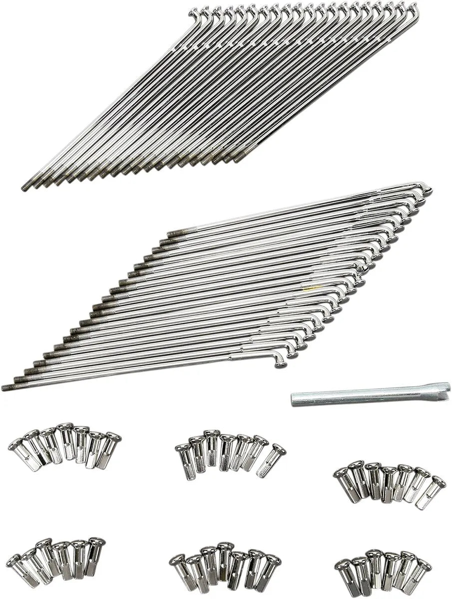 Drag Specialties Chrome and Stainless Steel Spoke Set Ekrar & nipplar bild 2 PMMEDIA:9052fbaae170e374