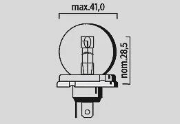 FLOSSER Halogen Strålkastarlampa 12V 45/40W P45T bild 2 PMMEDIA:5b5347ac21a1b5df
