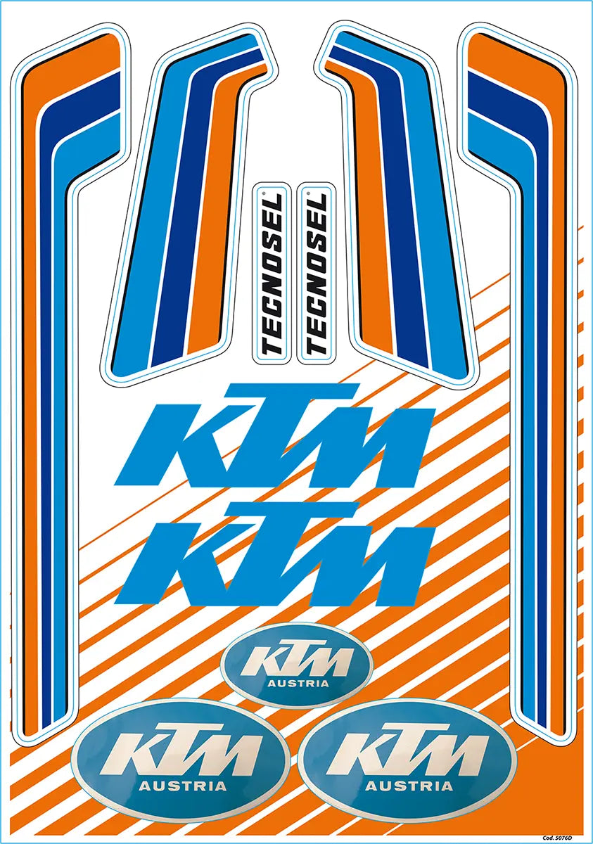 TECNOSEL Sticker Sheet KTM Vintage bild 1 PMMEDIA:324b451f14b360b0
