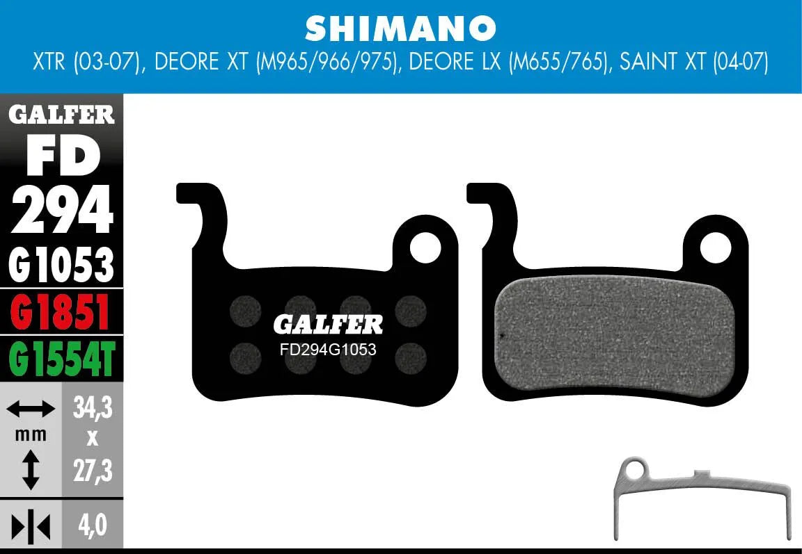 GALFER G1053 Standard Bromsbelägg bild 1 PMMEDIA:17de6a116af56f47