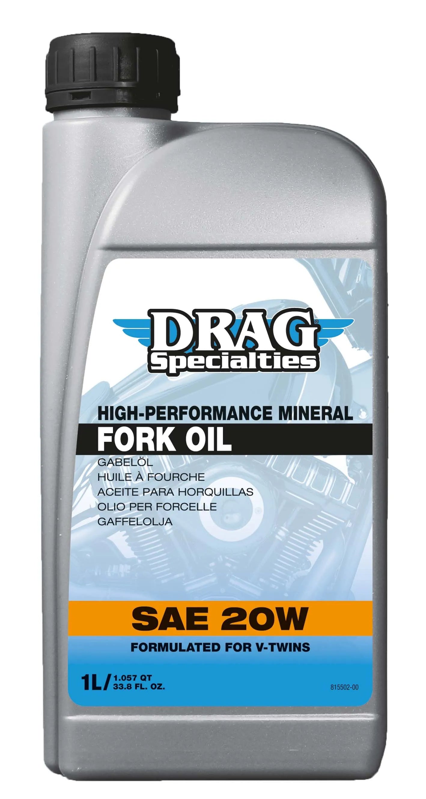 DRAG SPECIALTIES OIL 20W Gaffelolja 1L bild 1 PMMEDIA:13408db0d50216ce