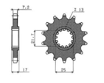 SUNSTAR SPROCKETS Powerdrive drivkedjehjul 525 15T bild 2 PMMEDIA:85853c5f05b5415c