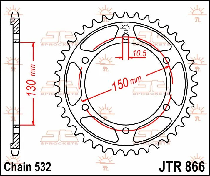 JT SPROCKETS Bakdrev Stål 43T bild 2 PMMEDIA:0a8aa9ca8f89e21c