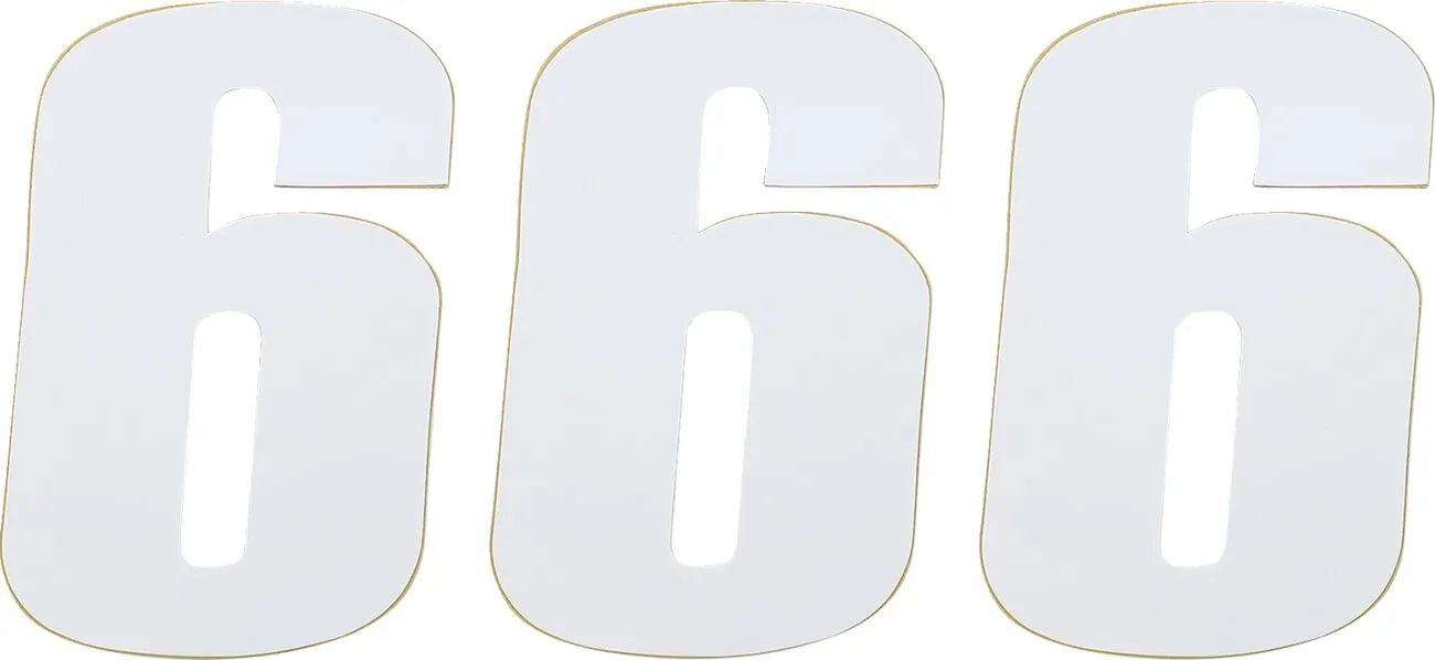 MOOSE OFFROAD HARD-PARTS Vinyl Race Numbers #6 4,5" Vit bild 1 PMMEDIA:f0d7a68486ff0f2b