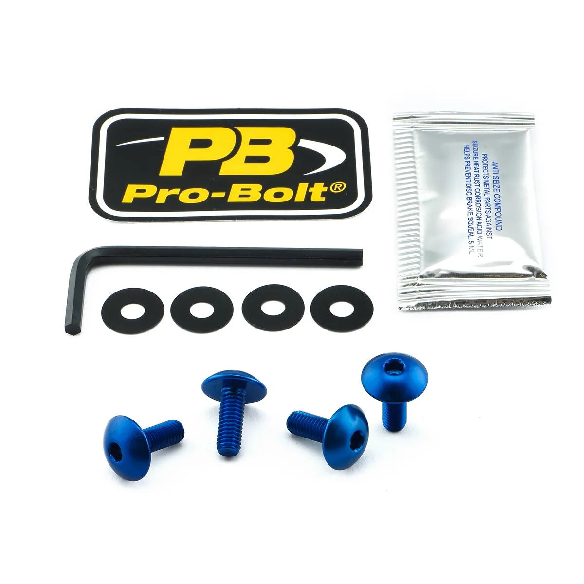 PRO BOLT Aluminium Skruvkit för Nummerplåt M6x16 Blå bild 1 PMMEDIA:290eb851c7e7202c