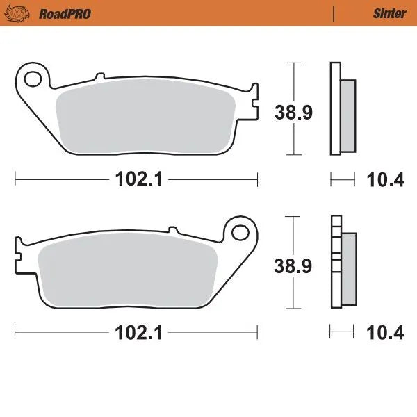 MOTO-MASTER RoadPRO Sinder Bakre Bromsbelägg bild 1 PMMEDIA:635932c149331e45