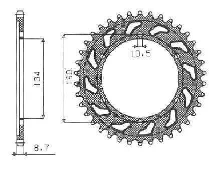 SUNSTAR SPROCKETS Works Triplestar Aluminium Bakdrev 42T bild 1 PMMEDIA:26b744c26e29db58