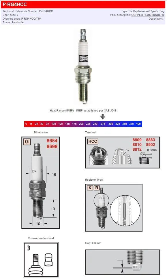 Champion S-Plug Tändstift bild 10 PMMEDIA:6802a046bc1a54f0