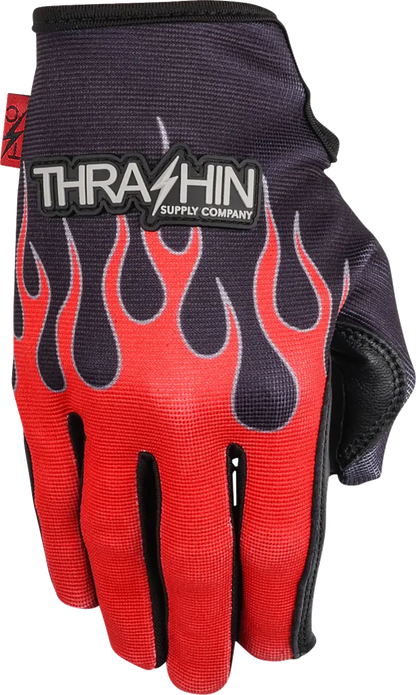 Thrashin Supply Co Stealth Leather Palm Flame Street sport handskar herr bild 3 PMMEDIA:73c1b1e99392ab8c