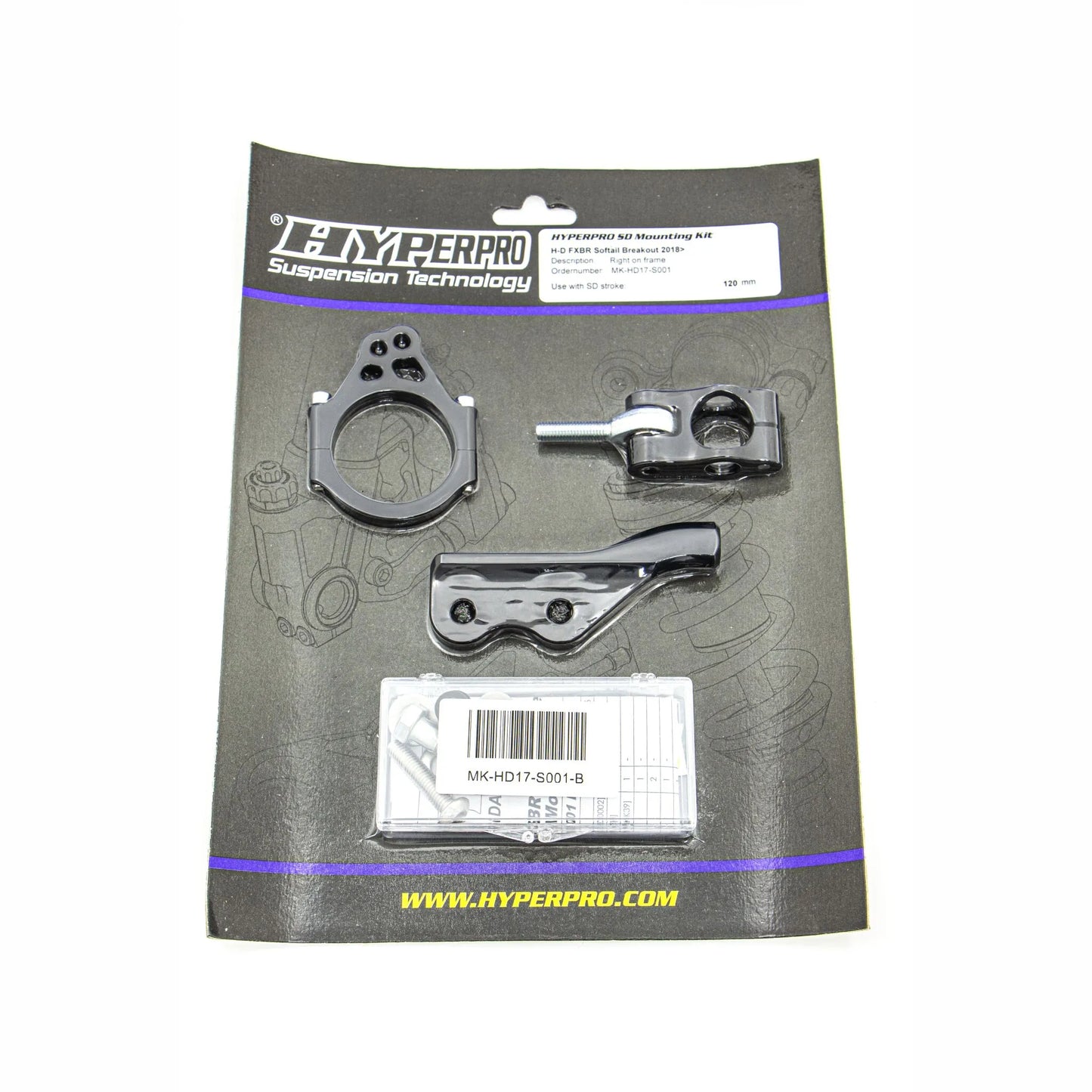 HYPERPRO SD Monteringkit Svart HD FXBR Softail Breakout 2018 bild 1 PMMEDIA:5900c4b0b4c3b075