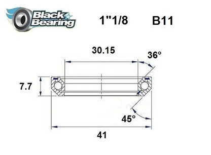 BLACK BEARING Headset Lager HB 30.15X41X7.7MM 36°/45° bild 1 PMMEDIA:57faf1845b743dd3