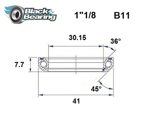BLACK BEARING Headset Lager HB 30.15X41X7.7MM 36°/45° bild 1 PMMEDIA:57faf1845b743dd3