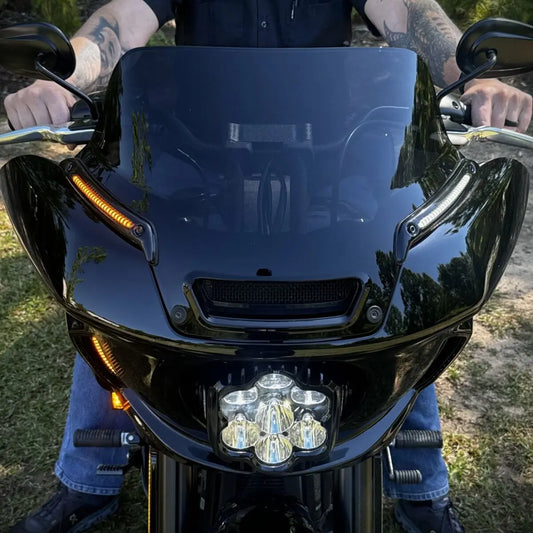 CUSTOM DYNAMICS Low Rider ST LED vindrutekant i blank svart bild 3 PMMEDIA:64bf5c9f40ffedd5