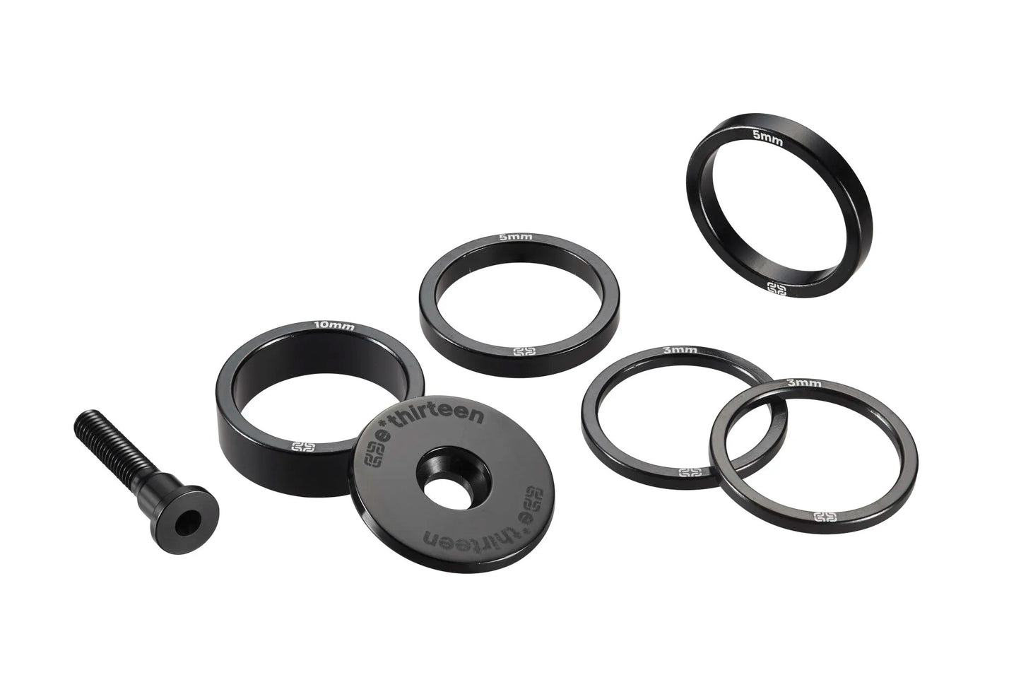 E*THIRTEEN Top Cap & Headset Spacer Kit svart bild 2 PMMEDIA:6e1b879eefec01d5