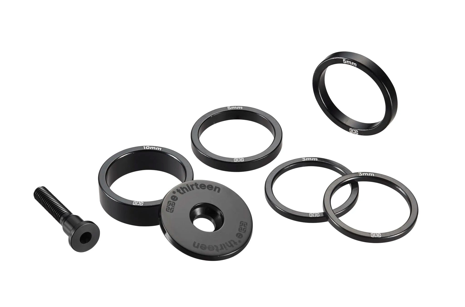 E*THIRTEEN Top Cap & Headset Spacer Kit svart bild 2 PMMEDIA:6e1b879eefec01d5