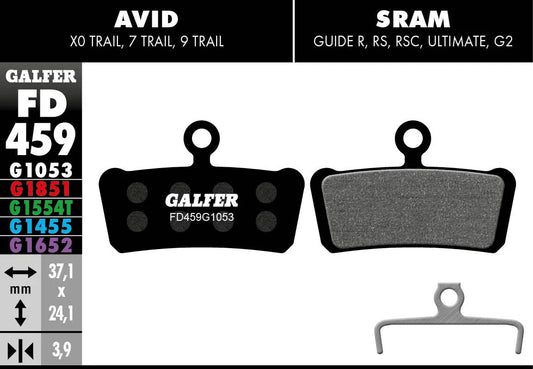 GALFER G1053 Standard Bromsbelägg bild 1 PMMEDIA:9ca55c04ce4c43cb