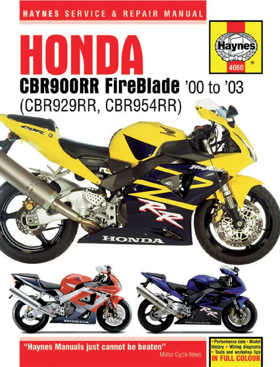 HAYNES Servicehandbok för Honda CBR929/954 bild 1 PMMEDIA:7eff34f4c1104b22