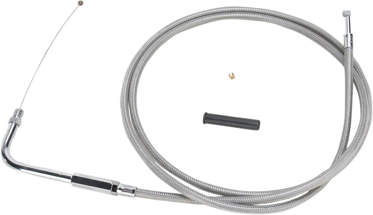 Drag Specialties Stainless Braided Throttle Cable Gasvajrar bild 1 PMMEDIA:aca878506ec71fd4