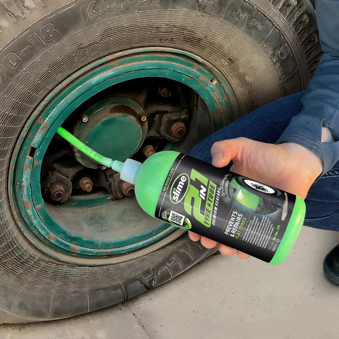 Slime 2-in-1 Tire & Tube Sealant Däckförsegling bild 5 PMMEDIA:ba7004dd02217e2c