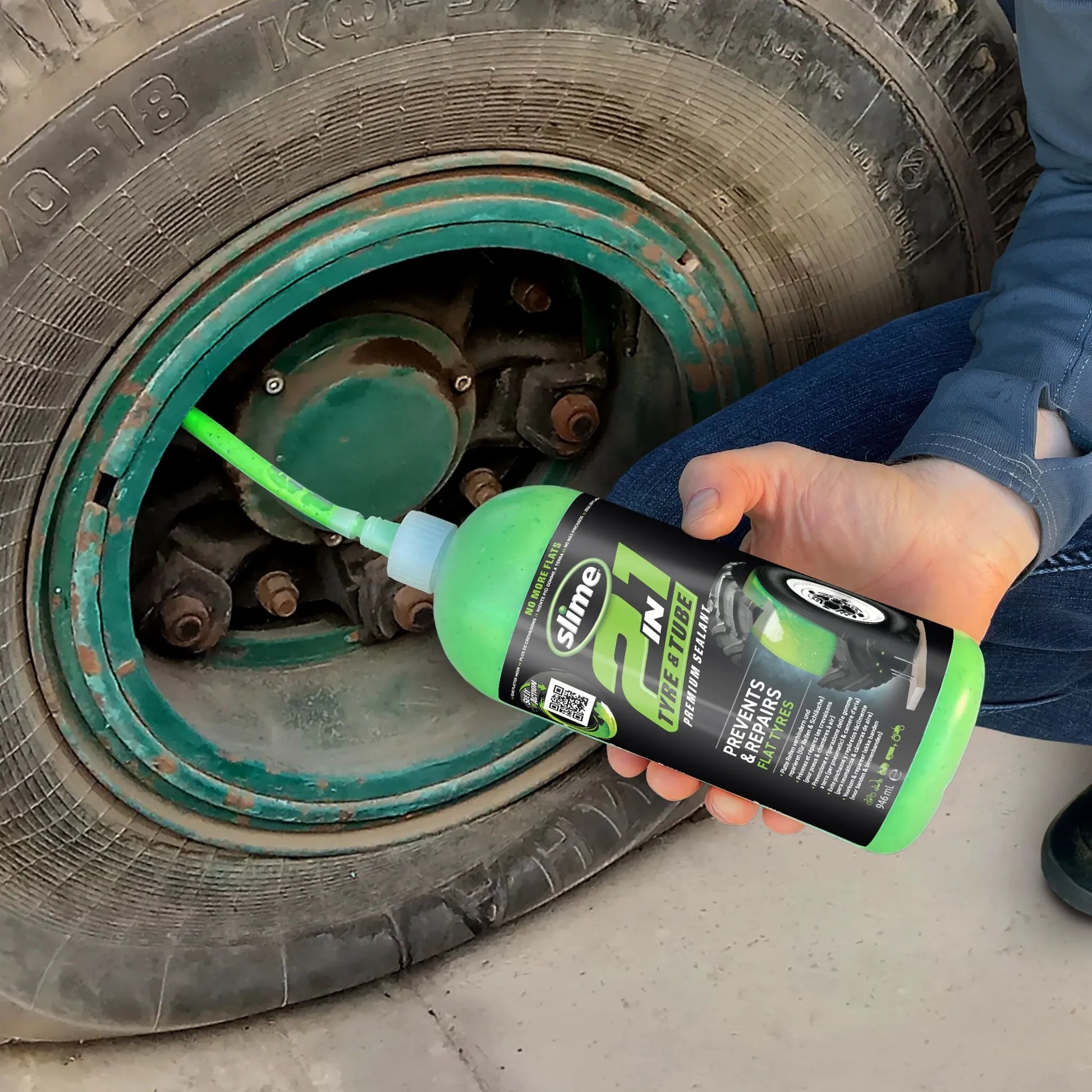 Slime 2-in-1 Tire & Tube Sealant Däckförsegling bild 5 PMMEDIA:ba7004dd02217e2c