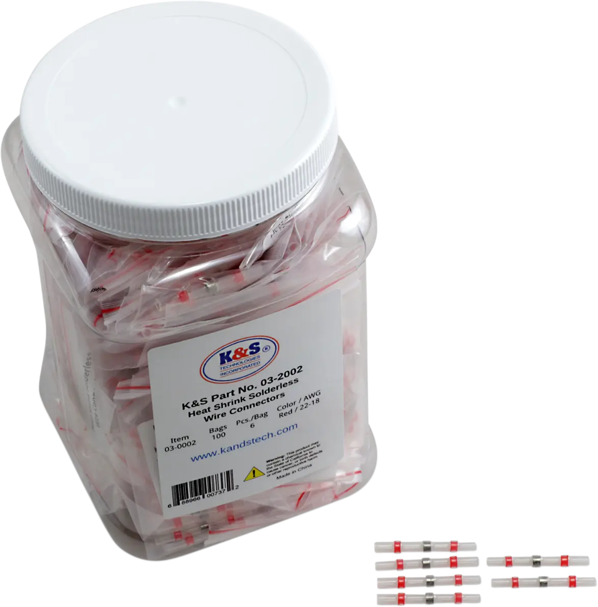 K&S TECHNOLOGIES Krympskarvsladd 100-pack AWG22-18 bild 1 PMMEDIA:8c8ea6559e8e9dd5