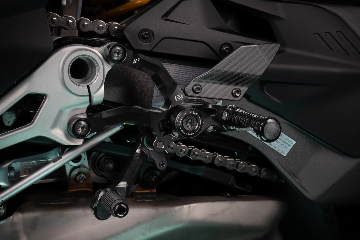 GILLES TOOLING MUE2 Rearset för Ducati Streetfighter V4/S bild 2 PMMEDIA:a3c316945b769a58