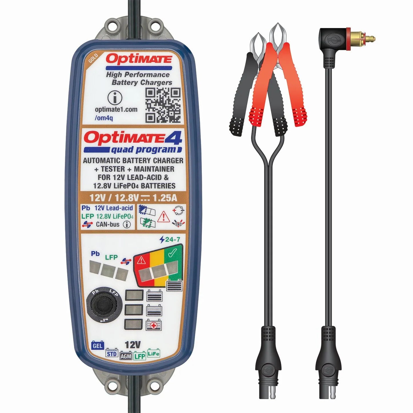 TECMATE OptiMate 4 Quad Program Premium Edition Batteriladdare bild 1 PMMEDIA:ba114d216c4ff50b
