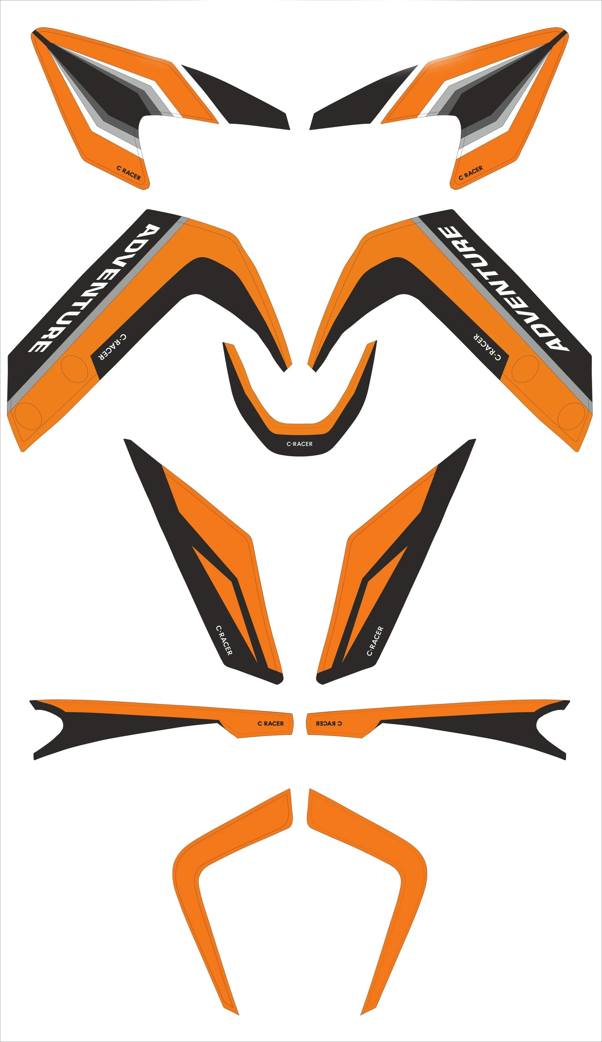 C-RACER Sticker Kit för KTM 390ADV Svart bild 1 PMMEDIA:6d96b804a5805015