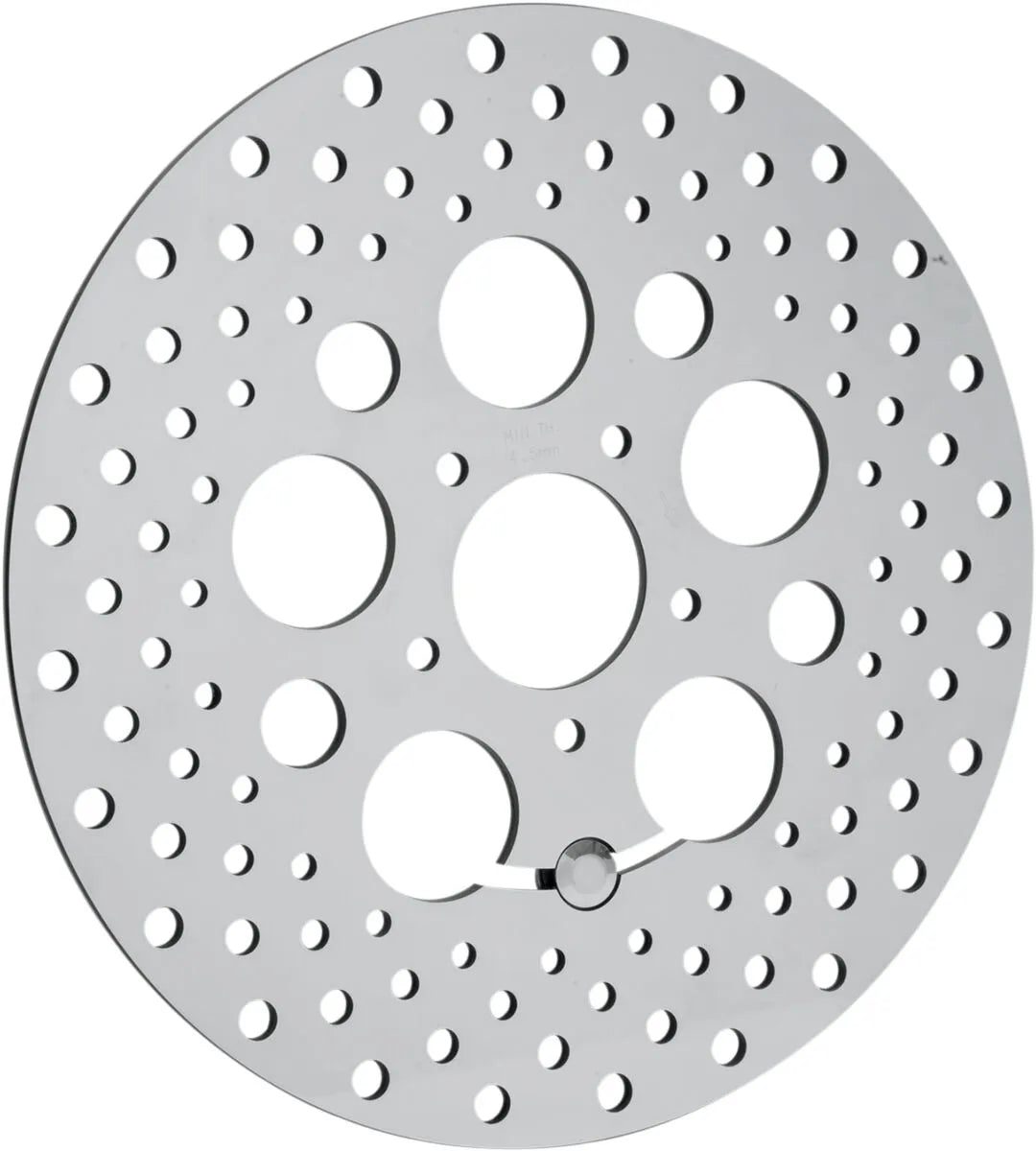 DRAG SPECIALTIES Polerad Rostfri Borrad Bromsskiva Fram bild 2 PMMEDIA:097952abb29bb5fe