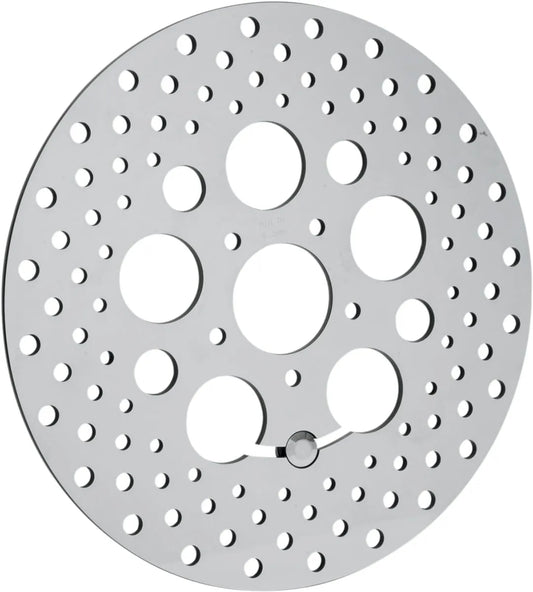 DRAG SPECIALTIES Polerad Rostfri Borrad Bromsskiva Fram bild 2 PMMEDIA:097952abb29bb5fe