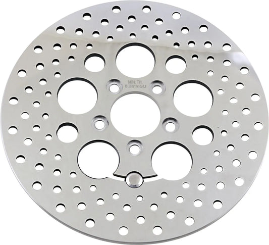Drag Specialties Polished Stainless Steel Drilled Brake Rotor Bromsskivor street bild 1 PMMEDIA:342fa67ca07c1d89