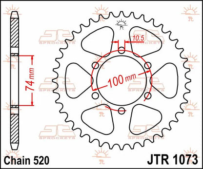 JT SPROCKETS Bakdrev Stål 46T 520 bild 2 PMMEDIA:4270613d75d47f43