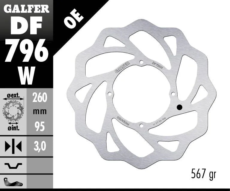 GALFER Wave® bromsskiva front 260 mm bild 2 PMMEDIA:a57485d17ab568b7