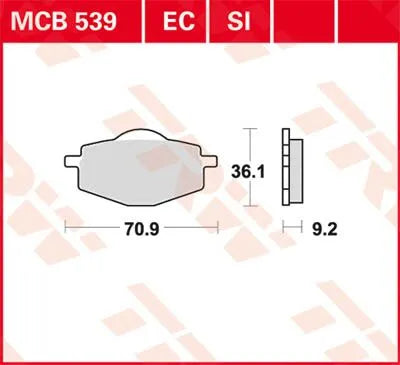 TRW EC Series keramiska bromsbelägg för scooter -125 bild 1 PMMEDIA:5039c1248feff653
