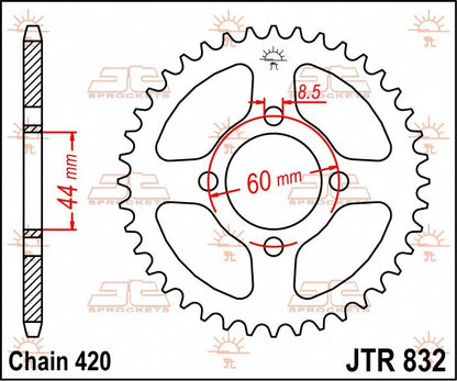 JT SPROCKETS Bakdrev Stål 38T 420 bild 2 PMMEDIA:ebc9f6f572086277