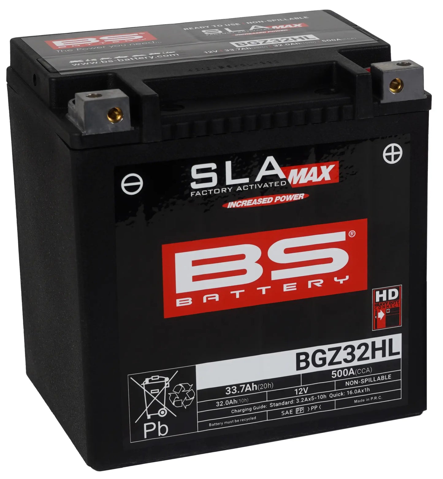 BS BATTERY BGZ32HL SLA-MAX Underhållsfritt AGM-batteri bild 1 PMMEDIA:3448a15553c00249