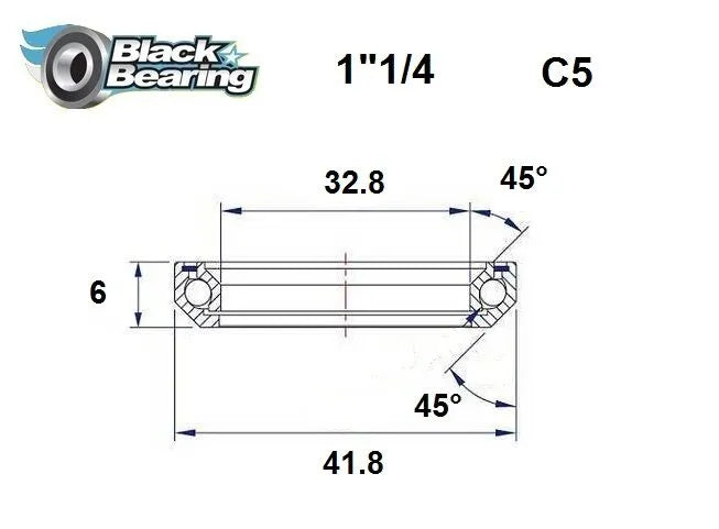 BLACK BEARING Headset Lager HB 32.8X41.8X6MM 45°/45° bild 1 PMMEDIA:df5d43d615247351