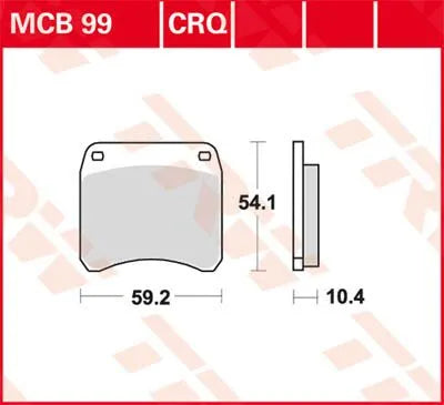 TRW CRQ Series kolfiber bromsbelägg fram bild 1 PMMEDIA:abda950498c32f1a