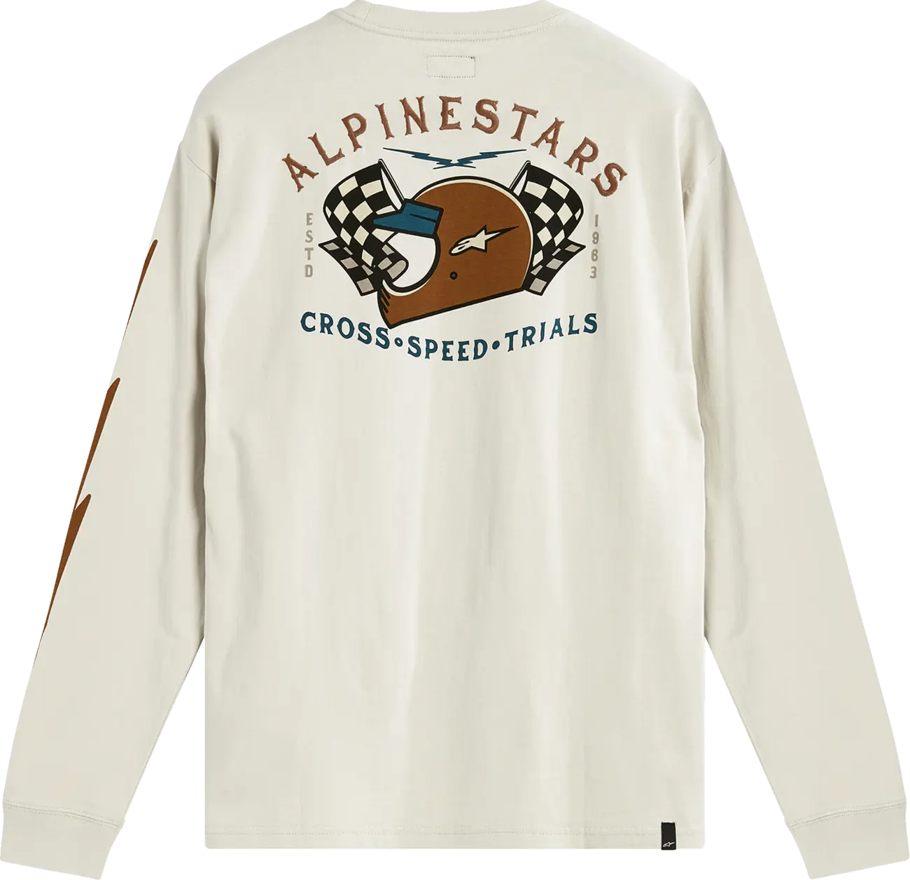 ALPINESTARS (CASUALS) Full Face Långärmad T-shirt Vit bild 2 PMMEDIA:aba0687b43ad07c9