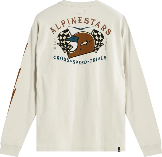 ALPINESTARS (CASUALS) Full Face Långärmad T-shirt Vit bild 2 PMMEDIA:aba0687b43ad07c9