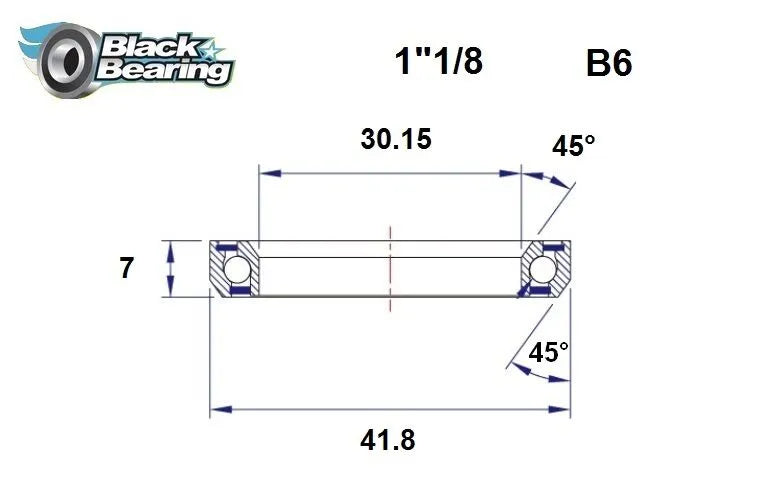 BLACK BEARING Headset Lager HB 30.15X41.8X7MM 45°/45° bild 1 PMMEDIA:49356cce74749511