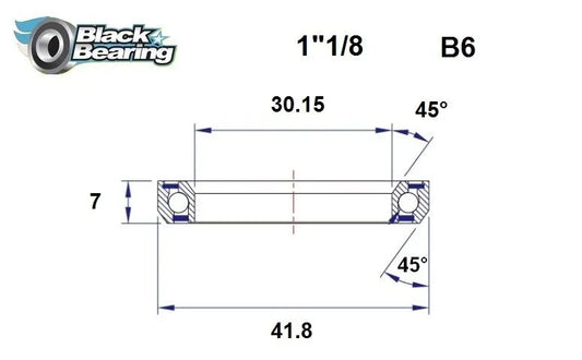 BLACK BEARING Headset Lager HB 30.15X41.8X7MM 45°/45° bild 1 PMMEDIA:49356cce74749511