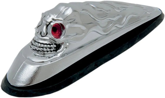 DRAG SPECIALTIES Skull Head Front Fender Ornament med upplysta ögon bild 1 PMMEDIA:4be2187a41737e2a