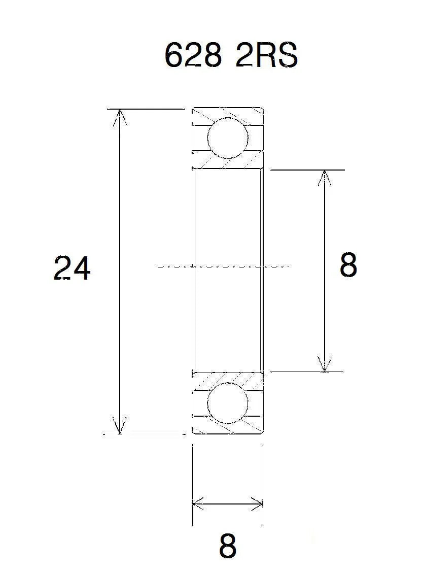 BLACK BEARING B5 Lager 8x24x8 mm bild 1 PMMEDIA:2f88c081de482011