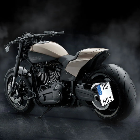 HEINZ BIKES sidomonterad nummerplåthållare FXDR svart bild 2 PMMEDIA:fd1f5665c5a6acd7