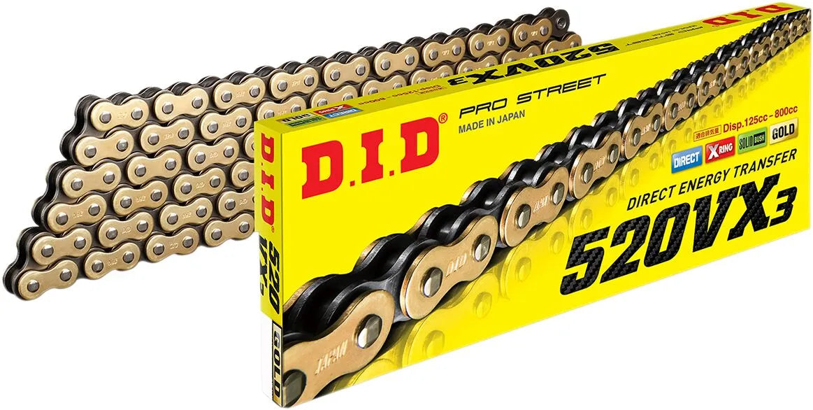DID 520VX3 Drive Chain 120 länkar Gold bild 3 PMMEDIA:7f2b18fef9b0efe6