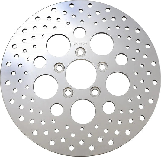 Drag Specialties Polished Stainless Steel Drilled Brake Rotor Bromsskivor street bild 2 PMMEDIA:fad8ff107c5235a4